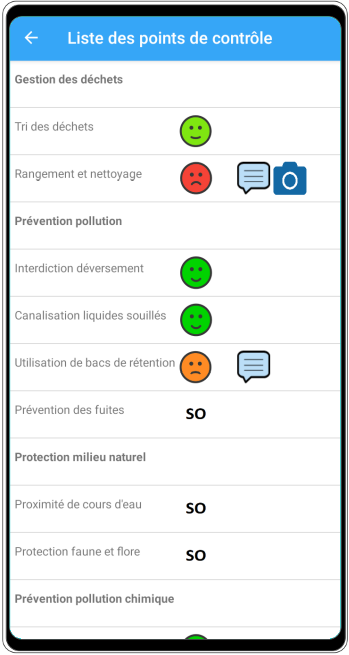 Visite environnementale créée avec l'application MaSecuPro