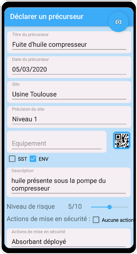 Signalisation d'une situation dangereuse avec l'application MaSecuPro