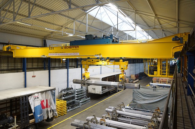 Pont-roulant sur un site industriel