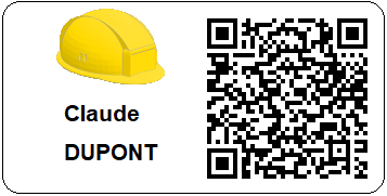 QR Code d'accès au titre d'habilitations Copie d'écran du module de gestion des habilitations de MaSecuPro